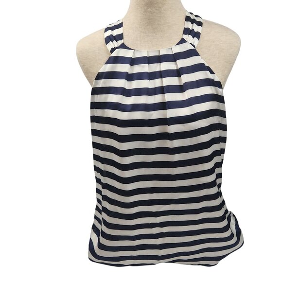Violet & Claire Striped Halter Top Black & White Polyester Women Size M - Picture 1 of 8